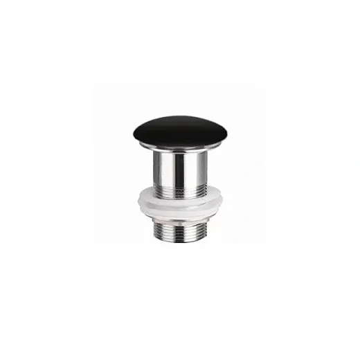 Донный клапан Ceramicanova CN2000MB с черной керамической накладкой, без перелива, черный матовый