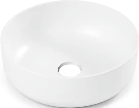 Умывальник Belux Турин 410 для столешницы, solid surface, белый матовый, 4810924282347