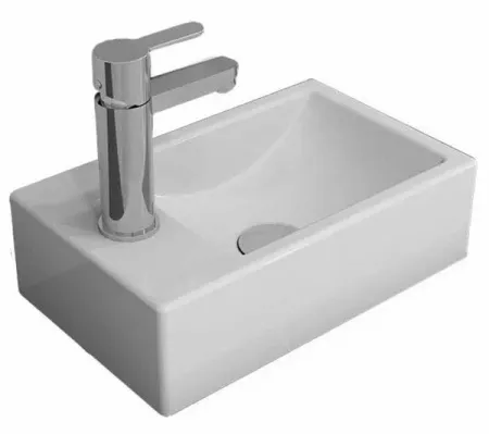 Рукомойник Bocchi Milano 37x23 левый , белый матовый