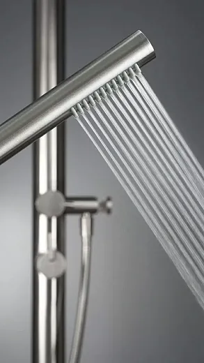 Душевая система Deante Silia Steel NQS_F4GM брашированная сталь
