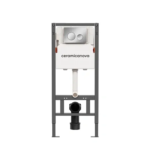 Инсталляция для унитаза Ceramicanova Balance CN121001CH, клавиша Circle хром