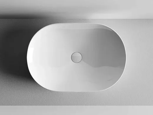 Умывальник Ceramicanova CN5009 60х41.5х13.5см накладной овальный без перелива, CN5009