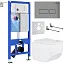 Комплект инсталляции с унитазом 6 в 1 Roxen StounFix Dual Fresh 608537 (состоит из: 710200, Caspia 410280M, 530145-01)