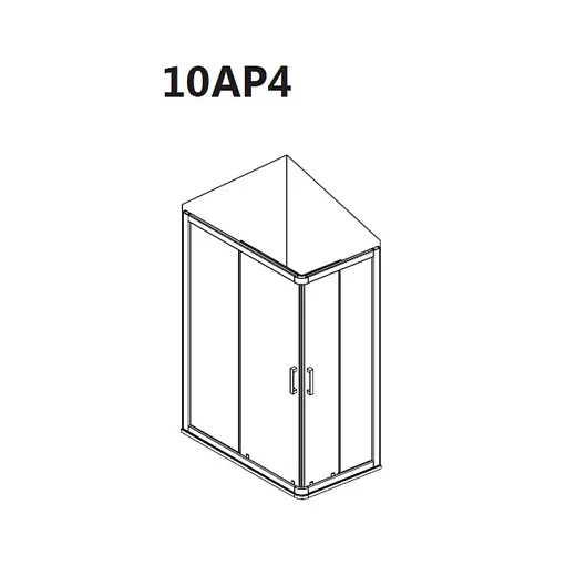 Душевой уголок Ravak 10AP4 120x90 белый + транспарент