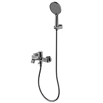 AQM6412GM AQUAme Asti Смеситель для ванны однорычажный, с душевым набором, 3 режима, серый матовый AQM6412GM AQUAme Asti Смеситель для ванны однорычажный, с душевым набором, 3 режима, серый матовый