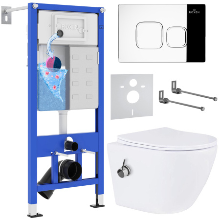 Комплект инсталляции с унитазом 6 в 1 Roxen StounFix Dual Fresh 942567 (состоит из: 710200, Santi 410280СН, 530185-01Х) Комплект инсталляции с унитазом 6 в 1 Roxen StounFix Dual Fresh 942567 (состоит из: 710200, Santi 410280СН, 530185-01Х)