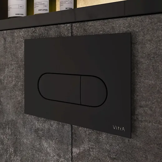 Инсталляция для подвесного унитаза VitrA V-Fix Core (Ви-Фикс Кор) с кнопкой матовой черной, 800-1874