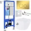 Комплект инсталляции с унитазом 6 в 1 Roxen StounFix Dual Fresh 968097 (состоит из: 710200, Santi 410260G, 530185-01X)