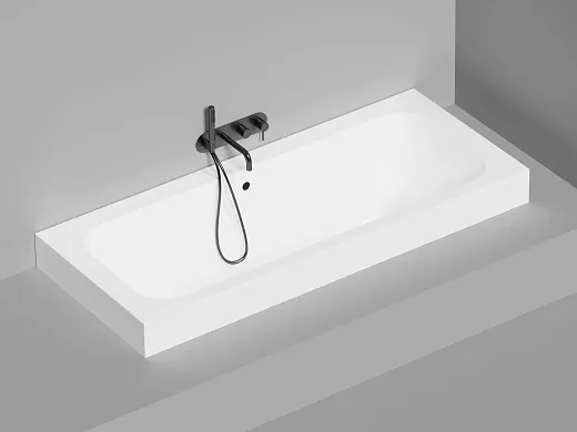 Ванна Salini Orlanda Axis 103211GF, 190 х 80 см, из искусственного камня S-Sense, цвет белый, покраска по RAL полностью