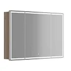 Зеркальный шкаф Sancos Mirror MI120EG, 120 см, с подсветкой, цвет дуб галифакс натуральный