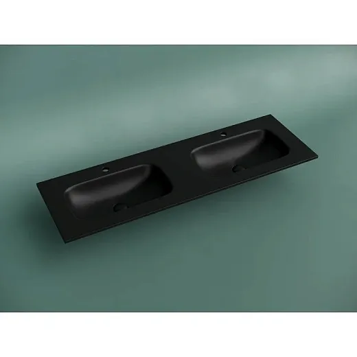 Умывальник Ceramicanova Grace CN7022MB 141см сантехфарфор черный матовый, CN7022MB