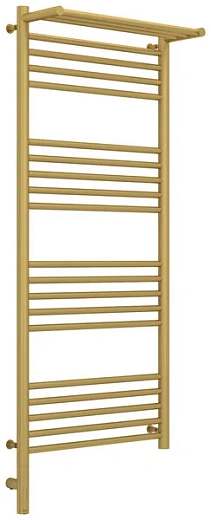 Полотенцесушитель электрический Сунержа Богема 3.0 1200 x 500 с полкой, ширина 53.2 см, высота 132.4 см, матовое золото, L/R