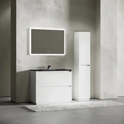 Тумба под раковину Sancos Libra Floor LB100FW, 100 см, напольная, цвет белый глянцевый