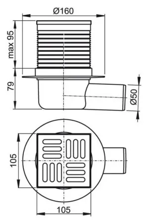 Душевой трап AlcaPlast APV1