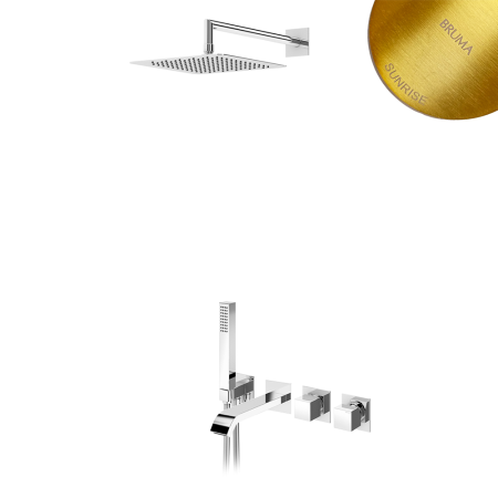 Система скрытого монтажа Bruma Escudo на 3 потока Set 102 140 2SR, верхний душ 300x300мм Sunrise Система скрытого монтажа Bruma Escudo на 3 потока Set 102 140 2SR, верхний душ 300x300мм Sunrise