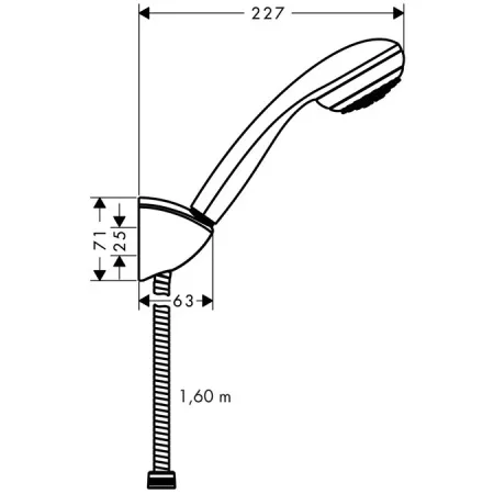 Душевой гарнитур Hansgrohe Crometta 85 Mono 27577000