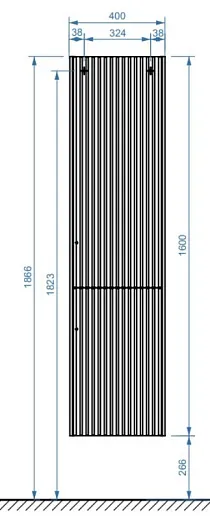Шкаф-пенал Belux Сиртаки ПН 40 подвесной, белый матовый, 4810924281753