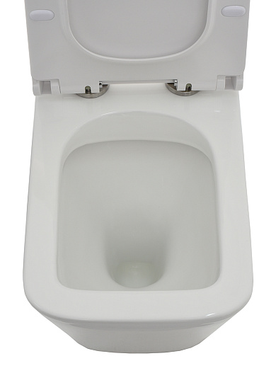 AQM1003 Унитаз AQUAme напольный Rimless с сиденьем SoftClose, горизонтальный выпуск. 680x360x405мм