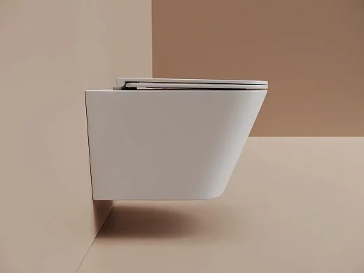 Подвесной унитаз Ceramicanova Союз (Union) безободковый, с сиденьем с микролифтом из дюропласта, смыв Торнадо, CN4009TMW