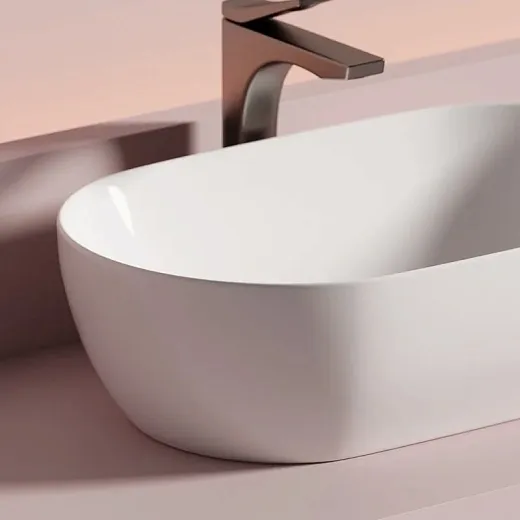 Умывальник Ceramicanova Twist CN12001 50см сантехфарфор накладной белый, CN12001