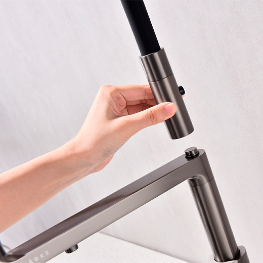 Смеситель PAULMARK TORNADO To213402-B, (вороненая сталь/беретта), гибкий излив