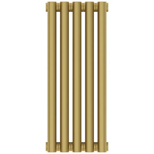 Радиатор трубчатый Сунержа Эстет-00, 5 секций, боковое подключение, цвет матовое золото, 032-0332-5005