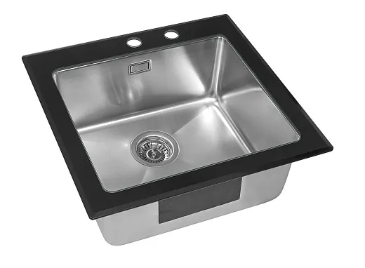 Мойка со стеклом ZorG GS 5553 black