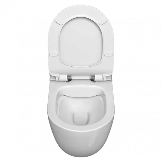 Комплект инсталяции  VitrA Mia Round с унитазом безободковым, с сиденьем микролифт, 9873B003-7205