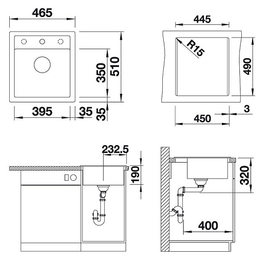 Мойка кухонная Blanco Dalago 45 шампань Мойка кухонная Blanco Dalago 45 шампань