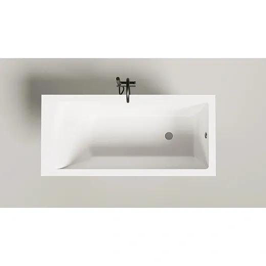 Ванна Salini Cascata 105011M, 150 х 70 см, из искусственного камня S-Sense, цвет белый матовый