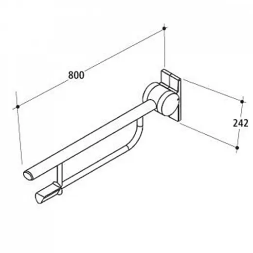 Складной поручень 80 см Ideal Standard CONTOUR S6360RN
