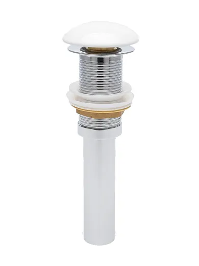 AQM7002-0W Донный клапан AQUAme без перелива, керамическая накладка, цвет белый