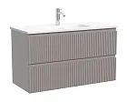 Тумба под раковину Sancos Snob R SNR90/39SM, 90 см, подвесная, Doha Soft