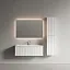 Тумба подвесная Ламель под раковину, белый матовый (bianco) 1190x445x500