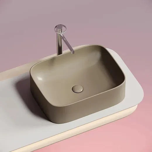 Раковина Ceramicanova Element CN6052MC, 50 см, сантехфарфор, цвет капучино матовый