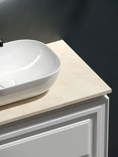 Столешница Sancos, 100 х 46 см, с отверстием под смеситель, цвет Kreman, TT100A2X