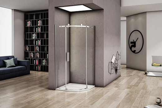 Душевой уголок Good Door Altair R-100-C-CH, 100 х 100 х 195 см, стекло прозрачное, хром, АЛ00006