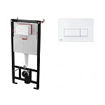 Инсталляция для унитаза AlcaPlast AM101/1120 + клавиша смыва M570 (белая) Инсталляция для унитаза AlcaPlast AM101/1120 + клавиша смыва M570 (белая)