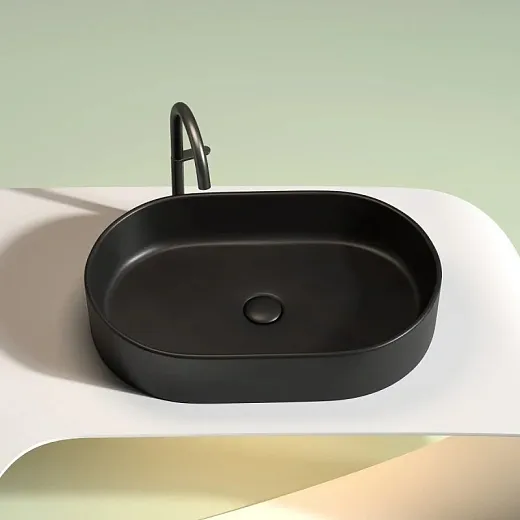 Умывальник Ceramicanova Element CN6048MB 60см сантехфарфор черный матовый, CN6048MB