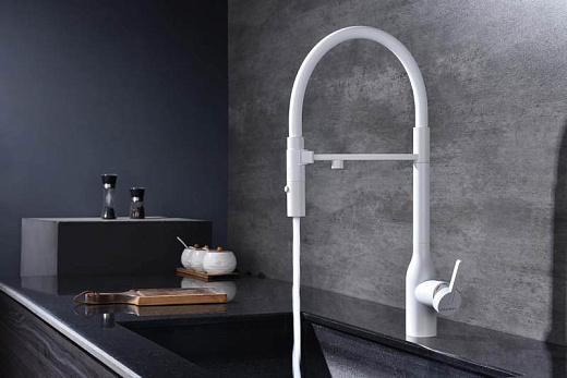 Смеситель PAULMARK MAGNETO ONE Ma213188-WH, (белый/белый матовый)