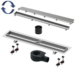 Душевой лоток TECE TECElinus 15103090, 90 см с основой для плитки tile и панелью steel 2 в 1 Душевой лоток TECE TECElinus 15103090, 90 см с основой для плитки tile и панелью steel 2 в 1