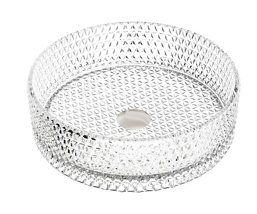 Умывальник Ceramicanova Cristal CN6062 36см стекло прозрачный, CN6062