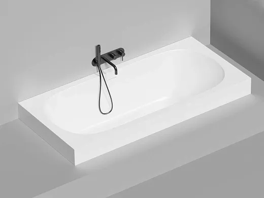 Ванна Salini Ornella Axis Kit 103512GF, 190 х 90 см, из искусственного камня S-Sense, цвет белый, покраска по RAL полностью