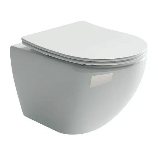 Подвесной безободковый унитаз Ceramicanova Metropol CN4002 Rimless, крышка микролифт, сантехфарфор (выставочный образец, отсутствует упаковка)