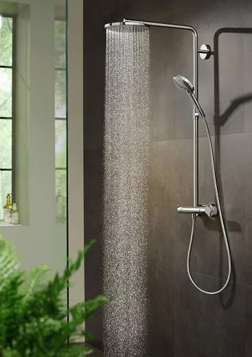 Душевая система Hansgrohe Raindance S 240 PowderRain 1jet Showerpipe 27633340, черный хром