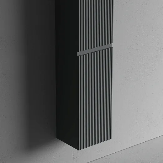 Шкаф-пенал Sancos Сноб Р (Snob R) 35x35x165см, подвесной, темный антрацит матовый, PSNR35MDH