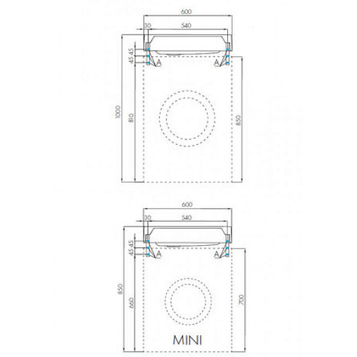 Умывальник Акватон Рейн 60 60x50 белый Умывальник Акватон Рейн 60 60x50 белый