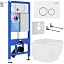 Комплект инсталляции с унитазом 6 в 1 Roxen StounFix Dual Fresh 503394 (состоит из: 710200, Santi 410260W, 530135-01)
