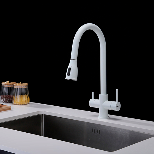 Смеситель PAULMARK LANGE La214212-431 (белый/белый матовый)