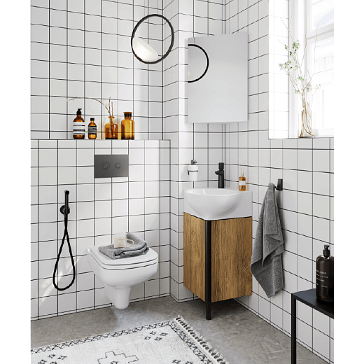 AQWELLA Porto напольная тумба под умывальник 46 см, цвет тёмное дерево